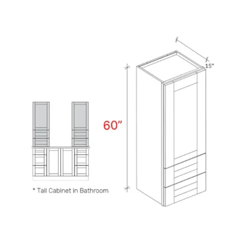 Shaker Natural 18w X 60h X 15d Counter Wall Cabinet