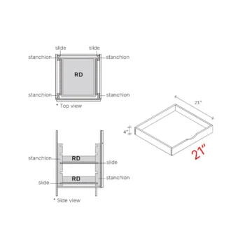 Shaker Natural 21_ Roll Out Tray