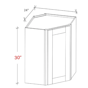 Shaker Natural 24_w X 30_h Wall Diagonal Corner