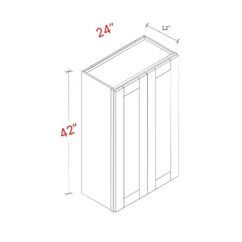 Shaker Natural 24_w X 42_h Wall Cabinet