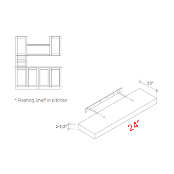 Shaker Natural 24w X 2 12h Finished Floating Shelf