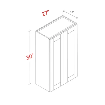 Shaker Natural 27_w X 30_h Wall Cabinet
