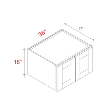 Shaker Natural 36_w X 18_h X 27_d Wall Cabinet