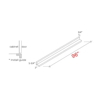 Shaker Natural 96_ Cabinet Stacker Molding