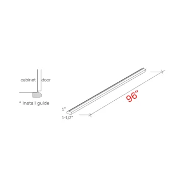 Shaker Natural 96"w Light Rail Molding