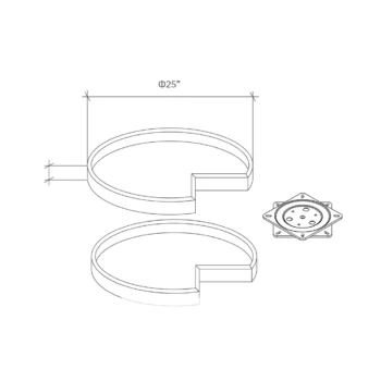 Shaker Natural Lazy Susan - QTY 2 - Turn Table Inserts For LSB33 + LSB36