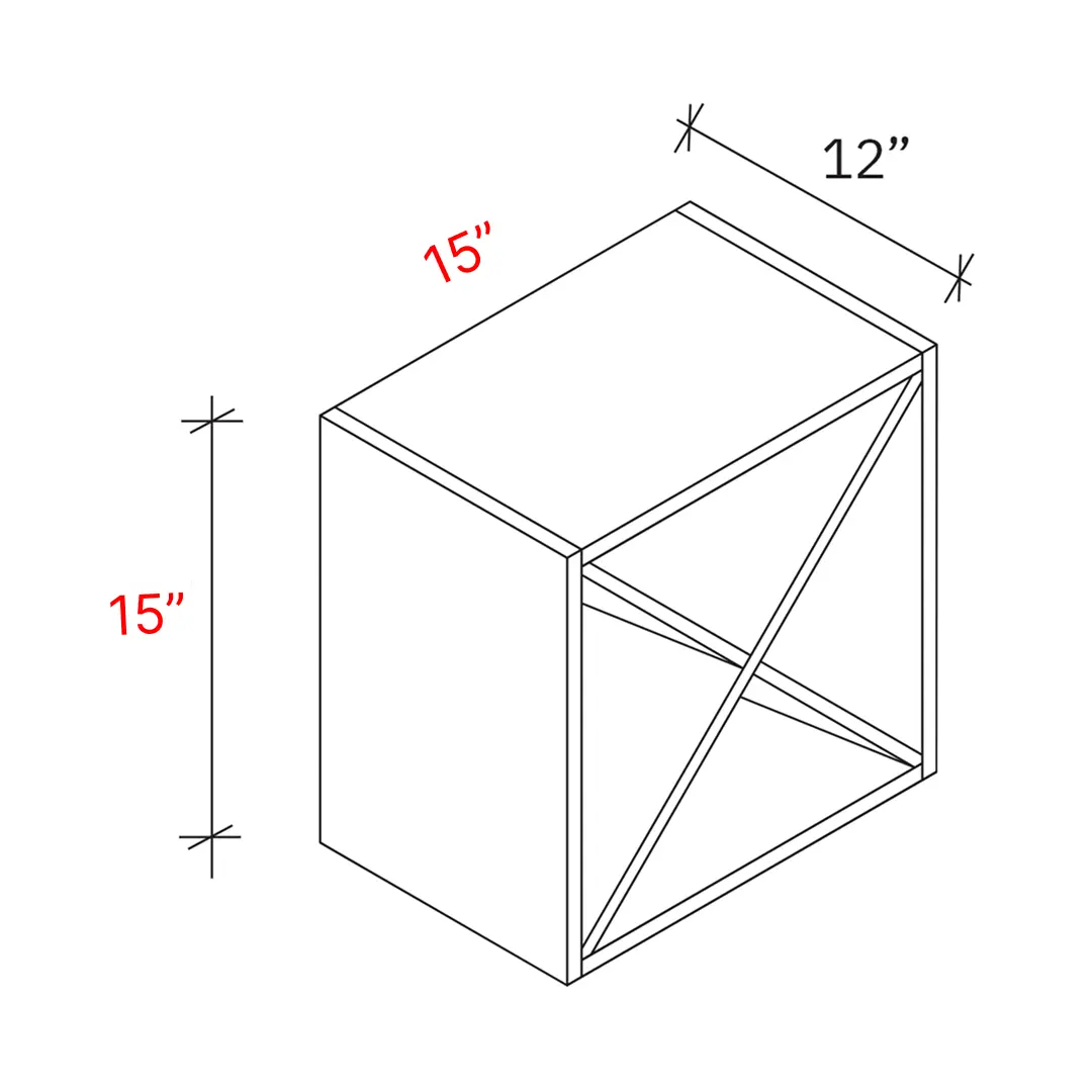 Bevel Blue 15" X 15" X Wine Rack