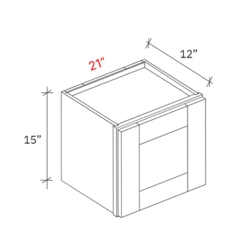 Bevel Blue 21"w X 15"h Wall Cabinet