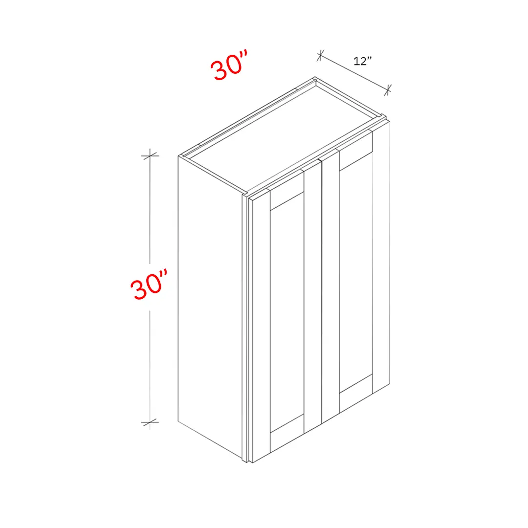 Bevel Blue 30"w X 30"h Wall Cabinet