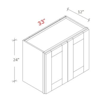 Bevel Blue 33"w X 24"h Wall Cabinet