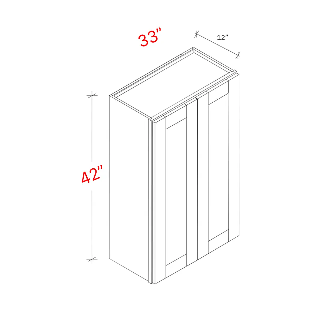 Bevel Blue 33"w X 42"h Wall Cabinet