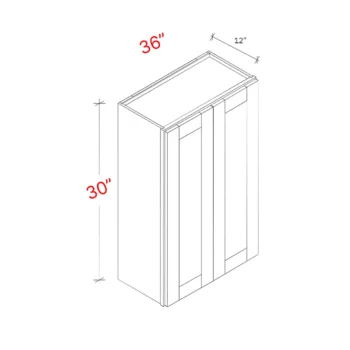 Bevel Blue 36"w X 30"h Wall Cabinet