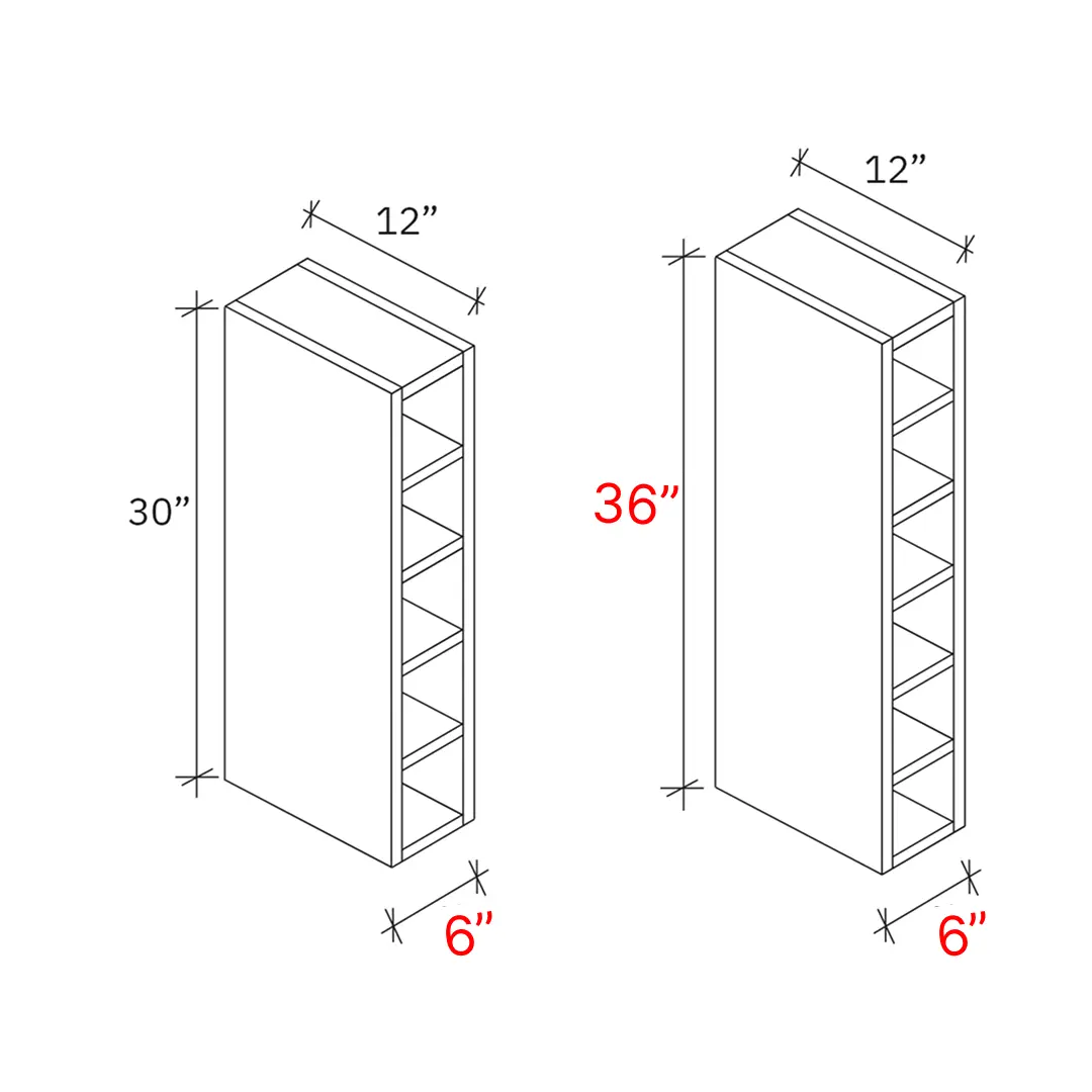 Bevel Blue 6"w X 36"h X 12"d Wine Cube