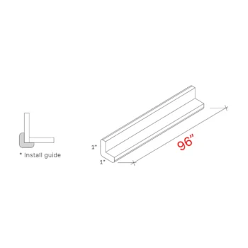 Bevel Blue 96"w Outside Corner Molding