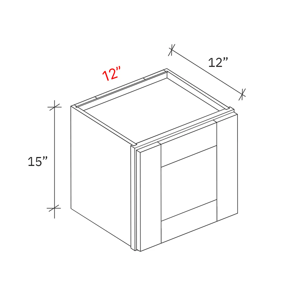 Bevel Green 12"w X 15"h Wall Cabinet