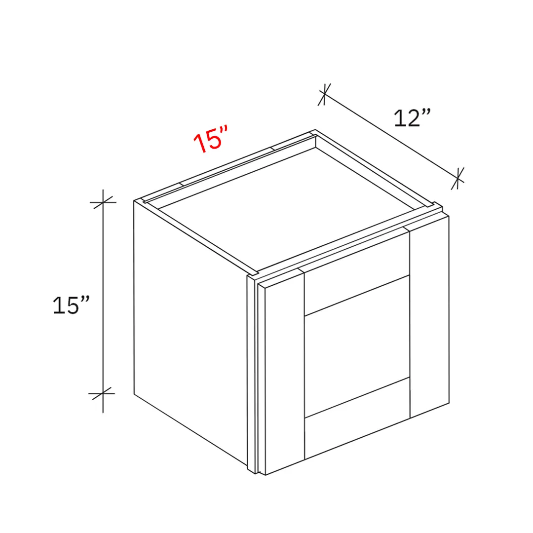 Bevel Green 15"w X 15"h Wall Cabinet