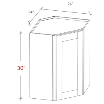 Bevel Green 24"w X 30"h Wall Diagonal Corner