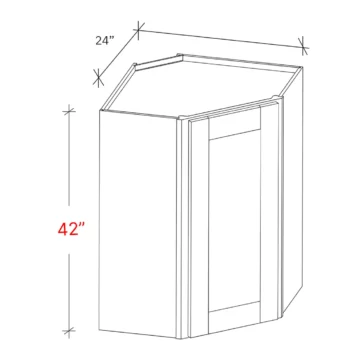 Bevel Green 24"w X 42"h Wall Diagonal Corner