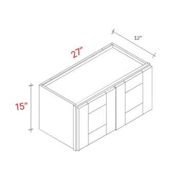 Bevel Green 27"w X 15"h Wall Cabinet