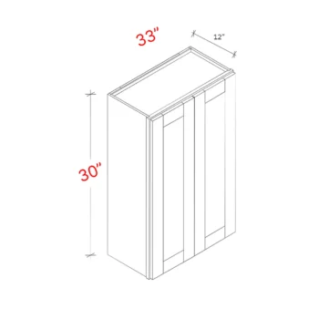 Bevel Green 33"w X 30"h Wall Cabinet