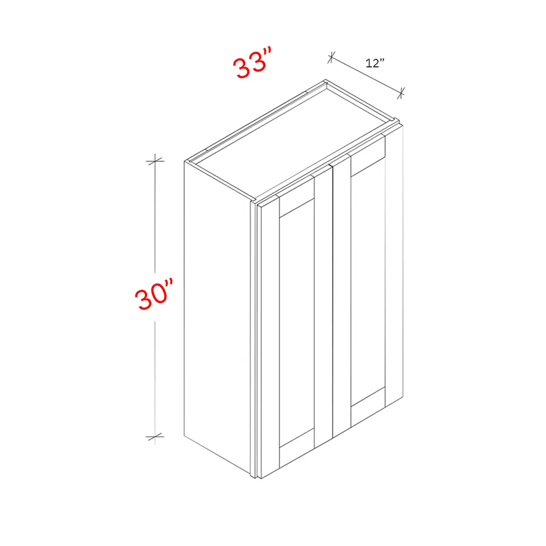 Bevel Green 33"w X 30"h Wall Cabinet