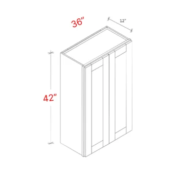 Bevel Green 36"w X 42"h Wall Cabinet