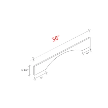 Bevel Green 36"w X 5 1/2"h Arch Valance