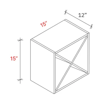 Bevel White 15" X 15" X Wine Rack