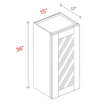 Bevel White 15_w X 36_h Clear Glass Door Wall Cabinet (Matching Interior)