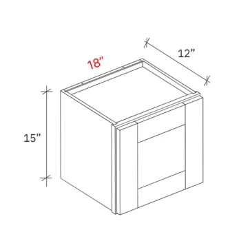 Bevel White 18"w X 15"h Wall Cabinet