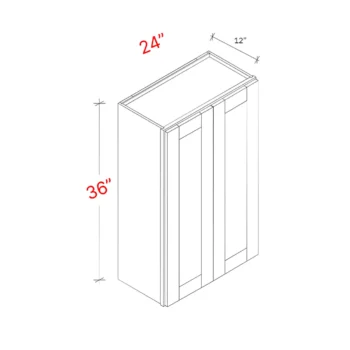 Bevel White 24"w X 36"h Wall Cabinet