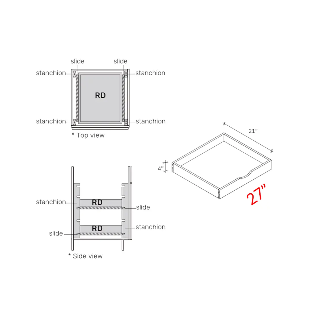 Bevel White 27_ Roll Out Tray