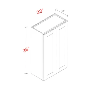 Bevel White 33"w X 36"h Wall Cabinet