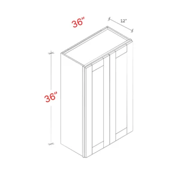Bevel White 36"w X 36"h Wall Cabinet