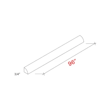 Bevel White 96_w Quarter Round Molding