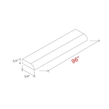 Bevel White 96_w Scribe Molding