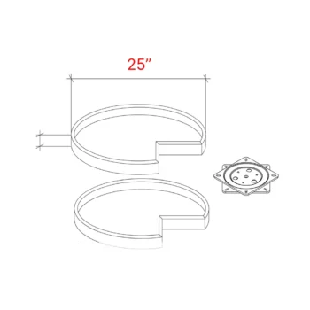 Bevel White Lazy Susan - QTY 2 - Turn Table Inserts For LSB33 + LSB36