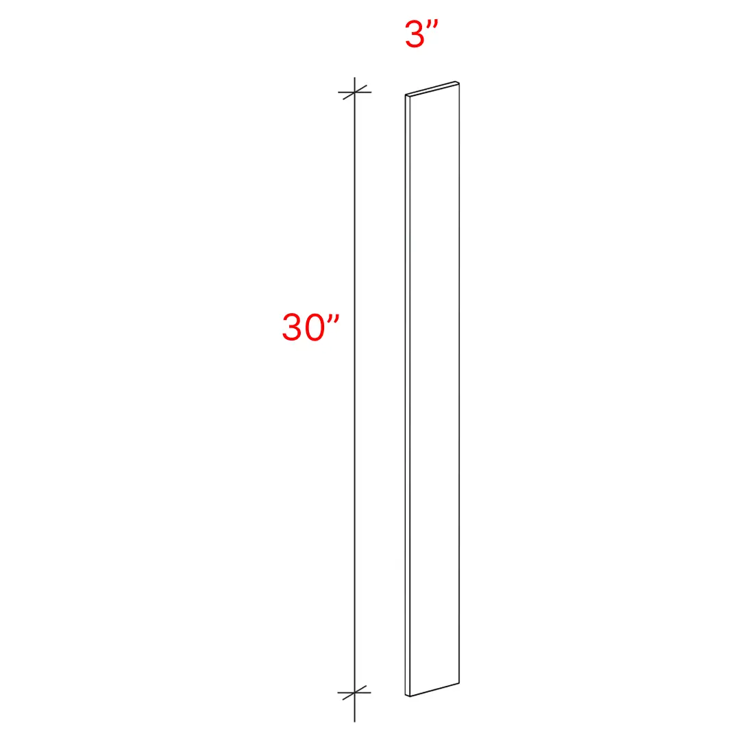 Bevel White Universal Filler 3" X 30"