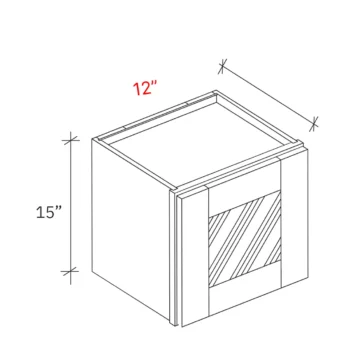 Shaker Driftwood 12_w X 15_h Clear Glass Door Stacker Cabinet (Matching Interior)