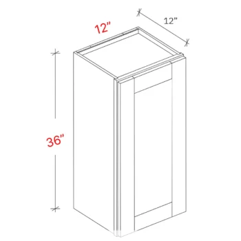 Shaker Driftwood 12_w X 36_h Wall Cabinet
