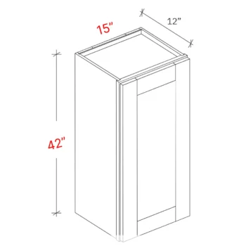 Shaker Driftwood 15_w X 42_h Wall Cabinet