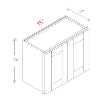 Shaker Driftwood 24_w X 15_h Wall Cabinet