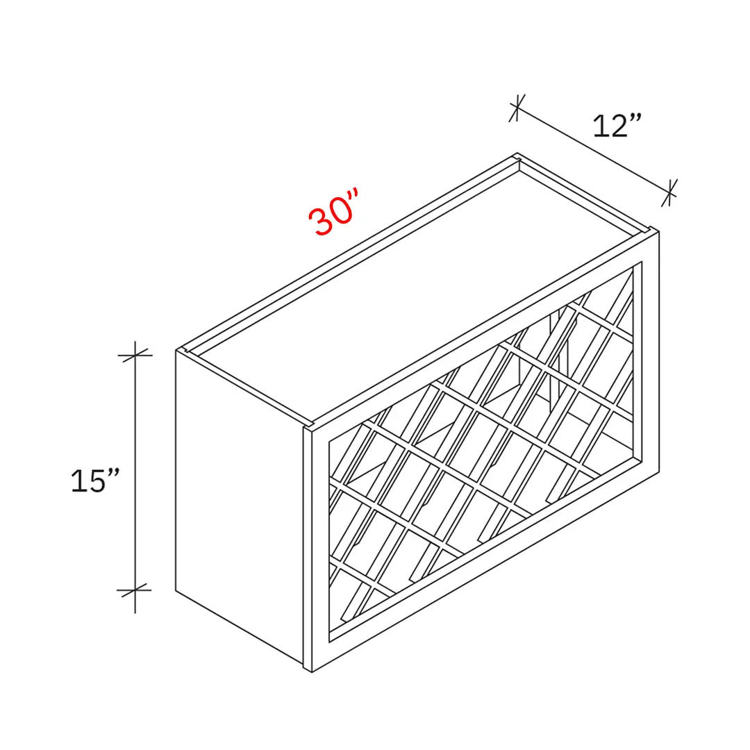 Shaker Driftwood 30_ X 15_ Latticed Wine Rack