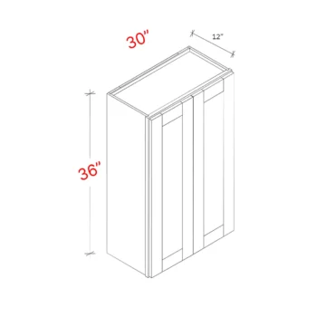 Shaker Driftwood 30_w X 36_h Wall Cabinet