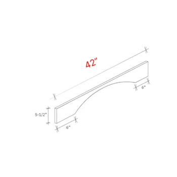 Shaker Driftwood 42w X 5 1 2h Shaker Arch Valance