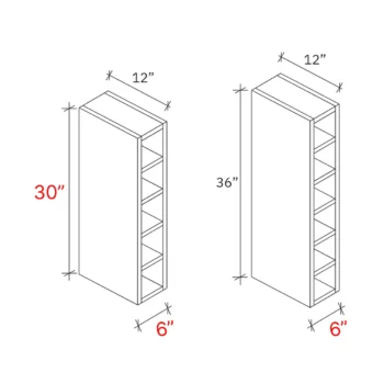 Shaker Driftwood 6_w X 30_h X 12_d Wine Cube