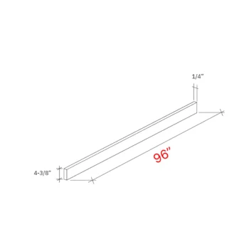 Shaker Driftwood 96"w X 4 3/8"h Toe Kick