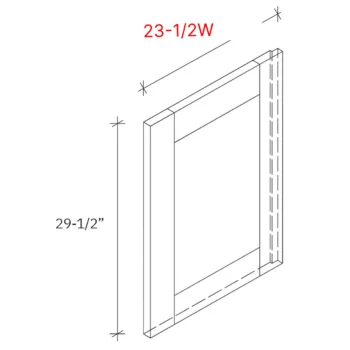 Shaker Driftwood Deco Door - 24_ Depth Base Cabinet