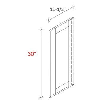 Shaker Driftwood Deco Door - 30_h Wall Cabinet