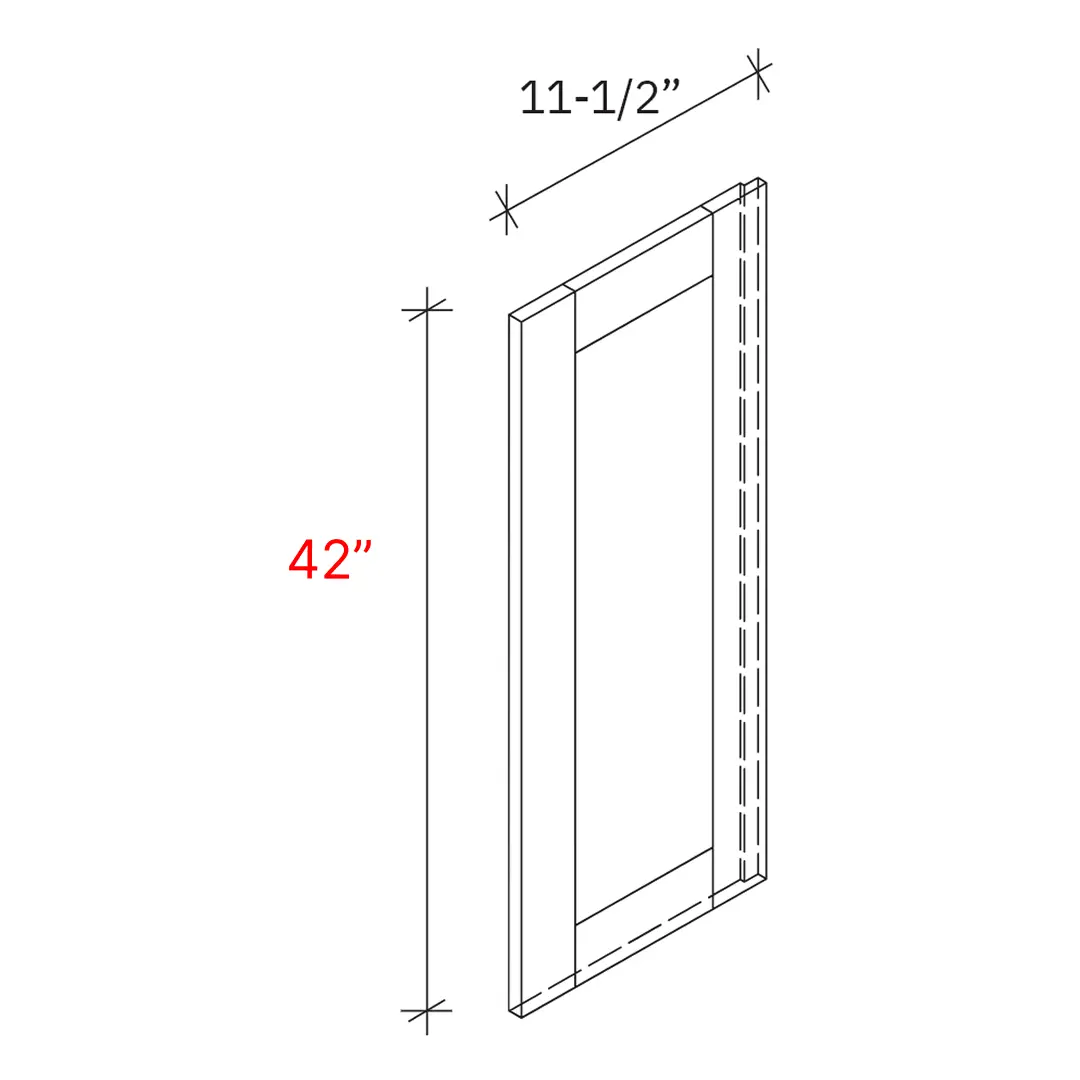 Shaker Driftwood Deco Door - 42_h Wall Cabinet